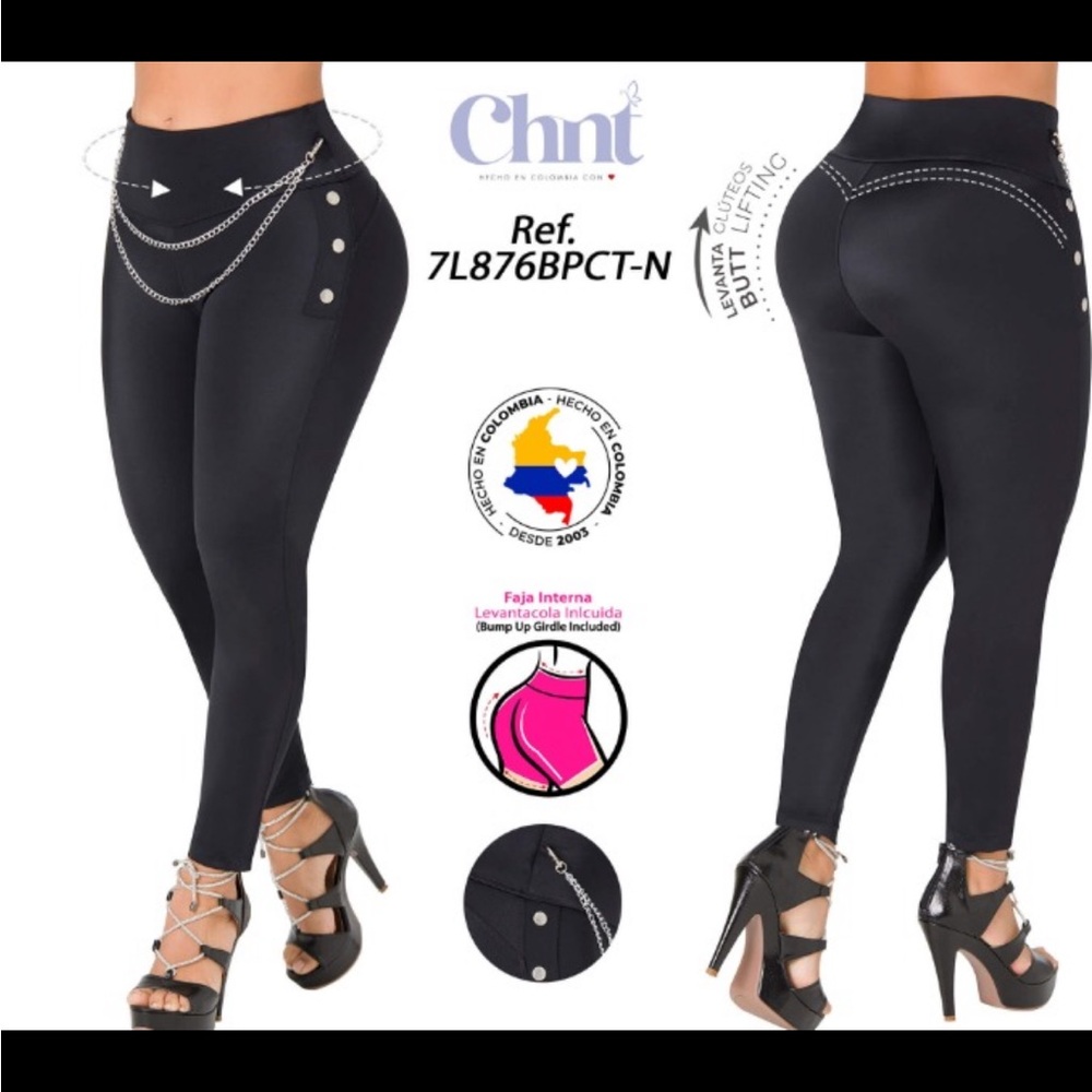 Chic Black Pants with Chain Detail